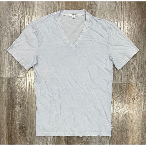 James Perse Men's V-Neck Light Baby Blue Short Sleeve T-Shirt - Picture 1 of 3